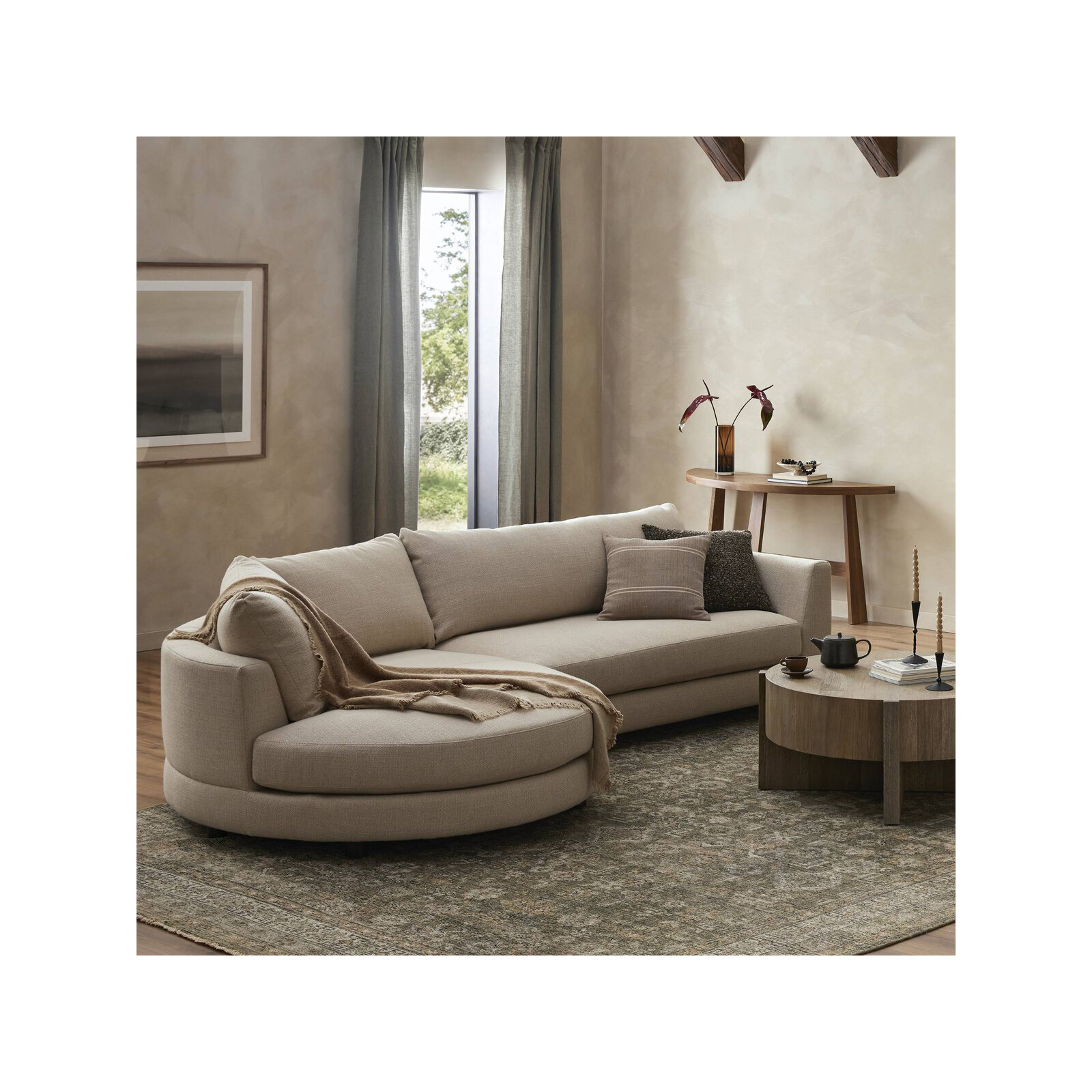 Leandra 128" 2 - Piece Upholstered Chaise Sectional, Left Hand Facing