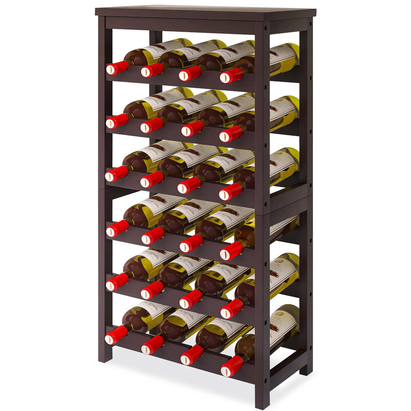 Bacote Wine Bottle Rack, Dark Brown