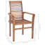 Chaise de patio empilable en teck avec coussin-976550636