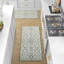 Feya Machine Woven Synthetic Damask Aera Rug in Green/White-37698424-51184565
