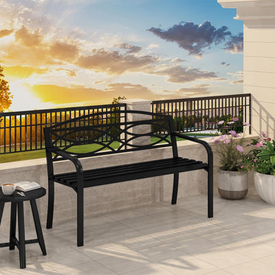 Aneecia Iron Outdoor Bench