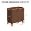 Base de meuble-lavabo simple 30 po Mid-Century