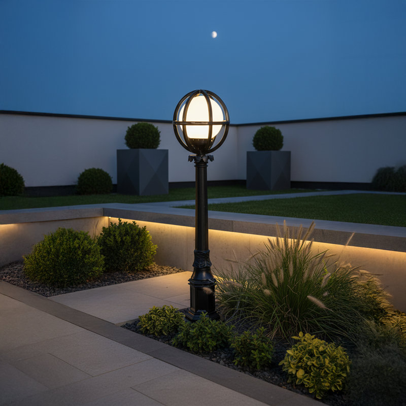 Lampe sur pied d'extérieur Globe