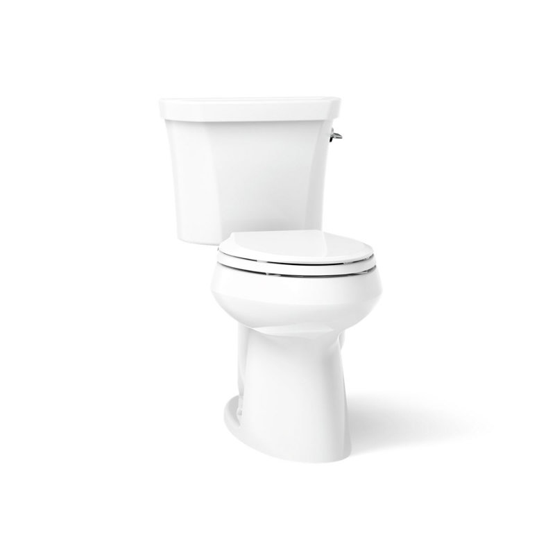 Highline 1.6 GPF Elongated Two-Piece Toilet, White, Right-Hand
