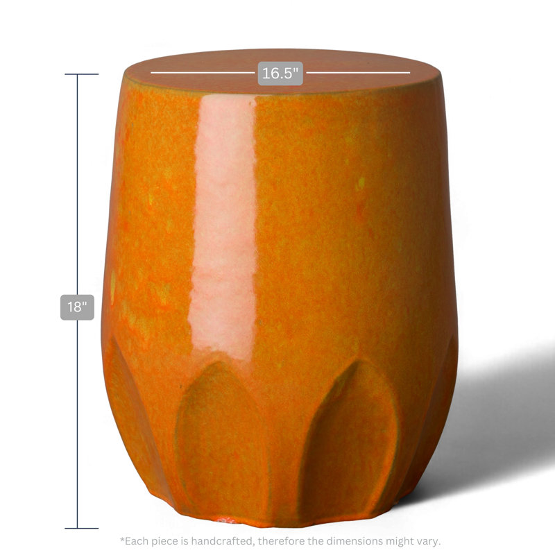 Caylx Garden Stool, Bright Orange
