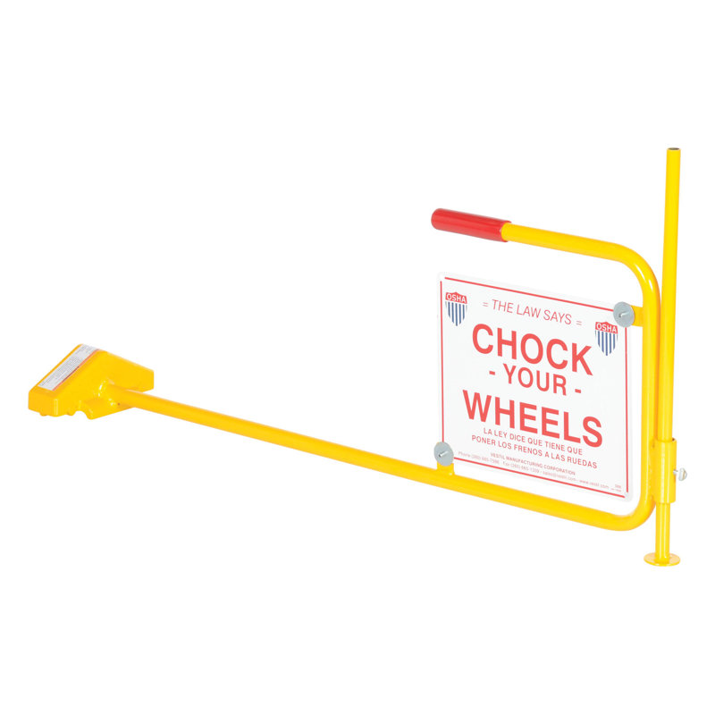 FLAG RAIL CHOCK W/ ADJUSTABLE HEIGHT LEG