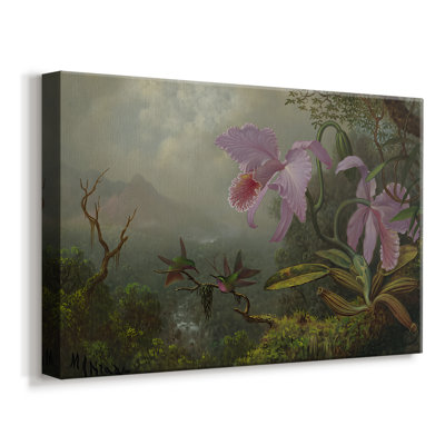 Cattleya Orchid and Three Brazilian Hummingbirds-Martin Johnson Heade-Gallery Wrapped Canvas-1871