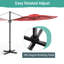 Parasol de patio en porte-à-faux à DEL 10 pi 10 pouces-238791158