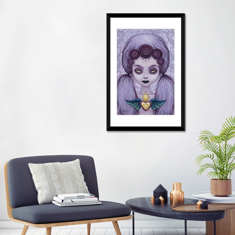 « rosa », impression sur toile, H 24 po x l 16 po x P 1 po, Papier d'art encadré noir, Blanc