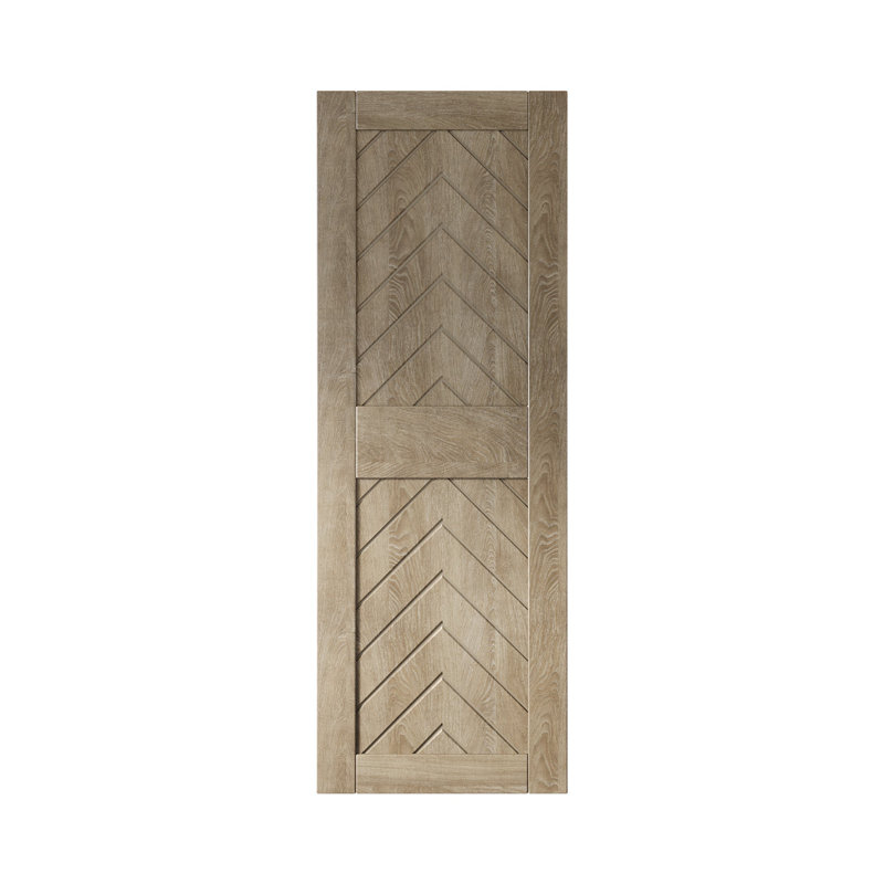 Porte de grange en bois de pin classique 4-en-1 à finition grise et non assemblée 26 po x 84 po Homacer Homacer