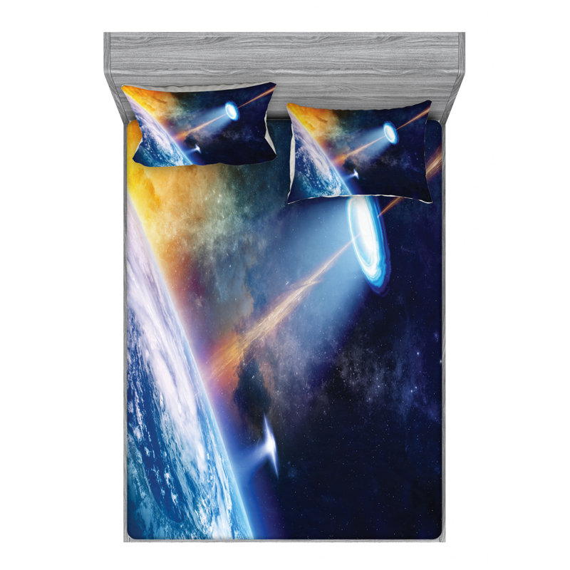 Microfiber Sheet Set, Queen Sheet Set with Fitted Sheet