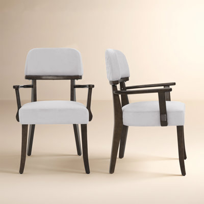 Chaises de salle à manger rembourrées modernes avec pieds en bois massif 