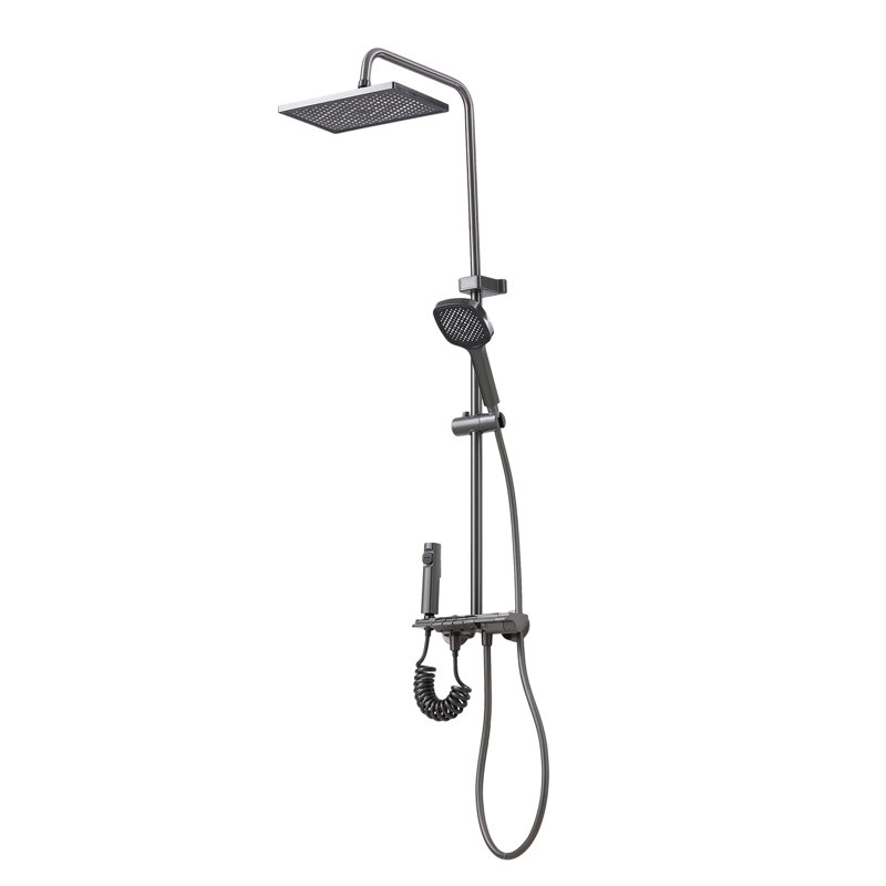Wall-Mount Bathroom Piano-Key Panel Shower System Set