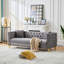 Luxueux canapé Chesterfield en velours, 3 places avec capitonnage à boutons profonds, accoudoirs carrés et garniture cloutée pour des espaces de vie élégants