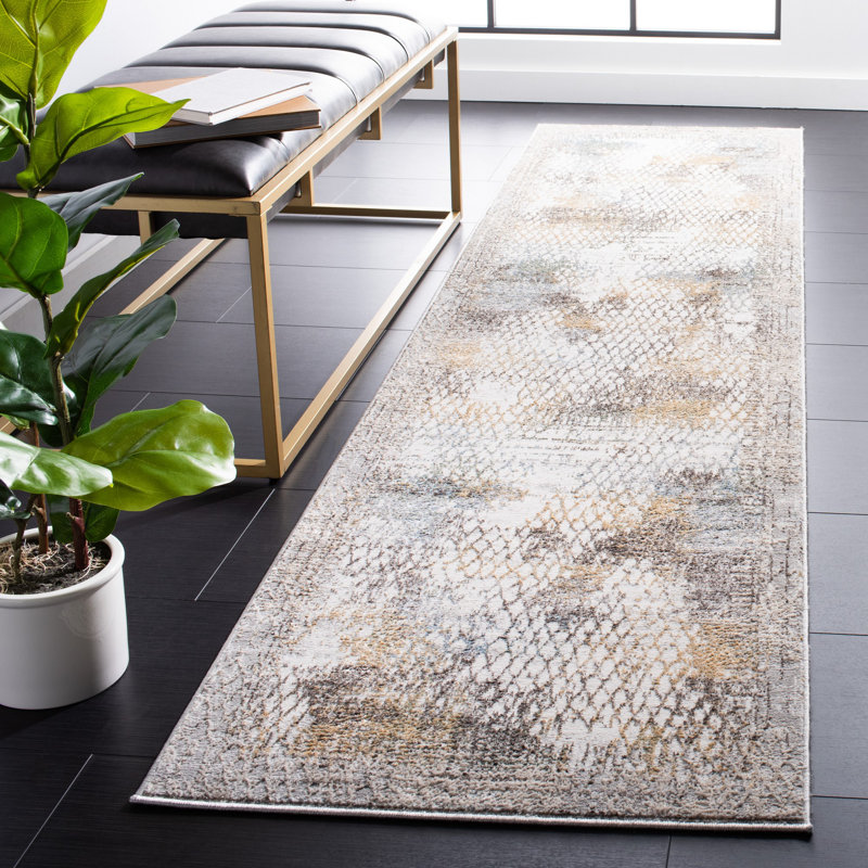 Aicia Air Performance Geometric Rug, Runner 2'2" x 9'