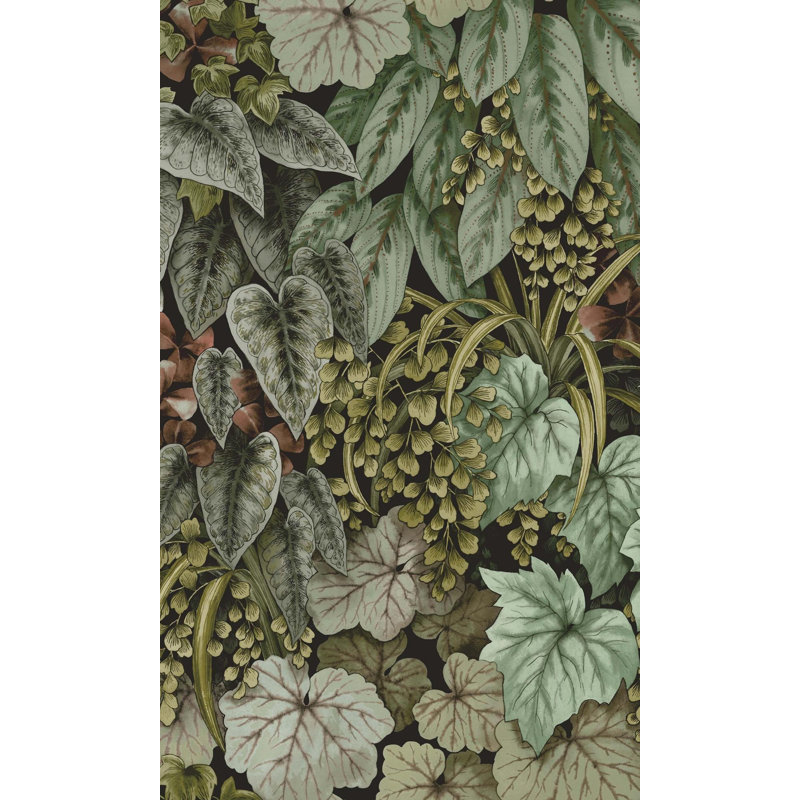 Papier peint botanique Bold Living L 33 pi x l 21 po, Vert