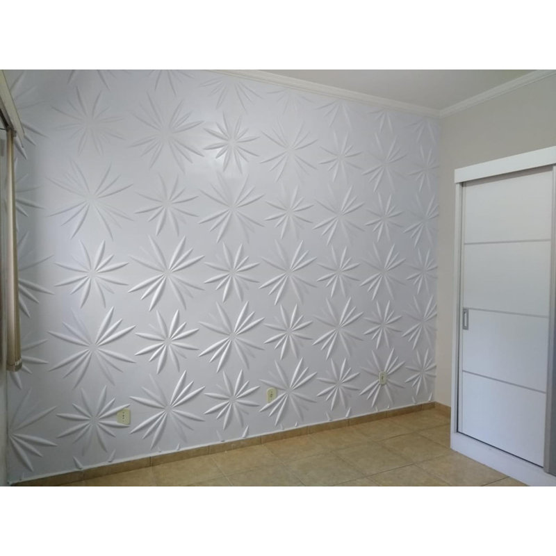 Panneau mural en plastique blanc 19,68 po x 19,68 po