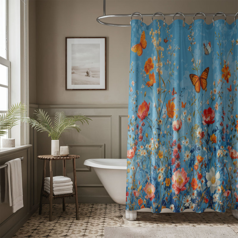Rideau de douche Prairie Bloom - Premium, H 74 po x l 71 po