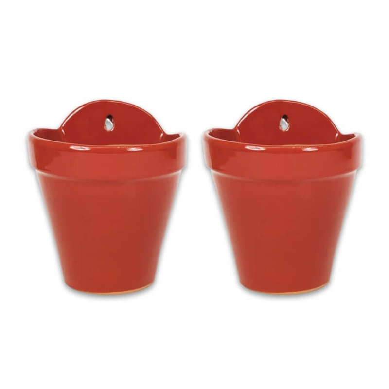 Leneta Handmade Pot Planter, Red
