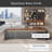 L-Shaped Executive Desk with Built-In Electrical Outlet-381148197-381148198
