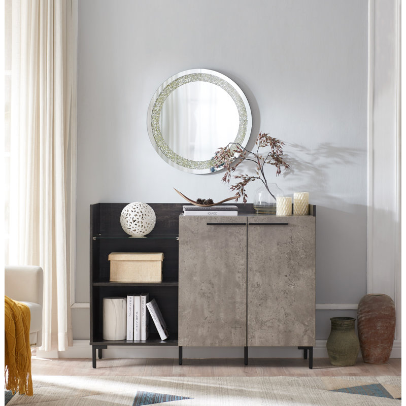 Console Lightfoot 47,72 po, Plateau noir / base noire