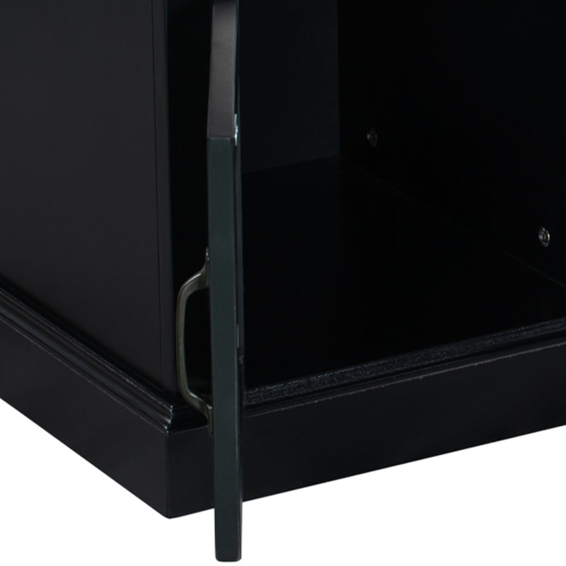 Ardilia Classic Storage Bench - 2 Drawers and 2 Cabinet, Black
