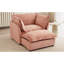 Fauteuil rose confortable et siège large de 39,8 pouces, finition chenille, courbé pour un matériau de détente, confortable-984620030