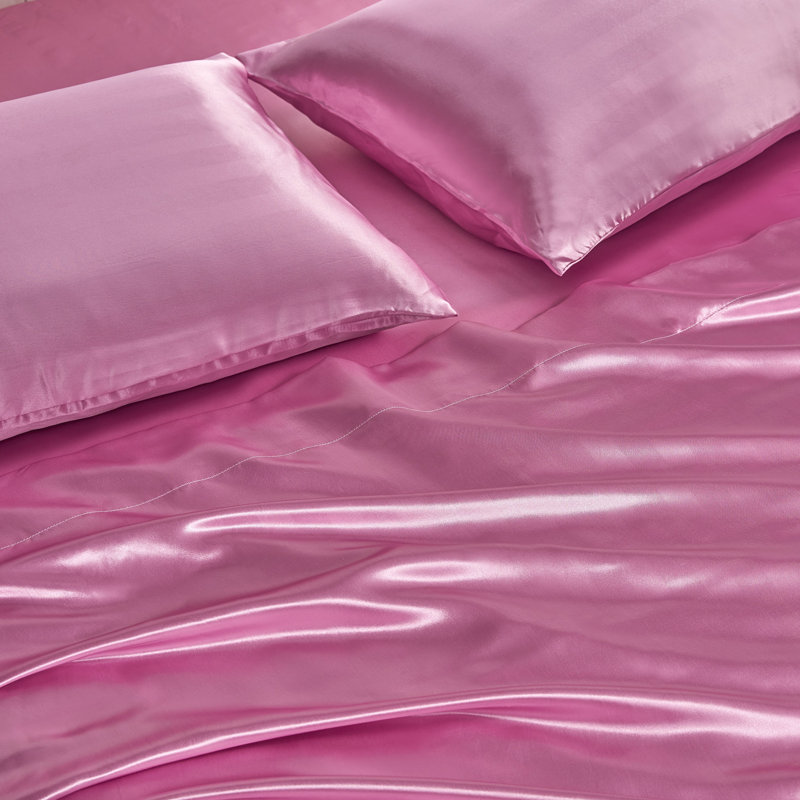 Juicy Couture Silky Satin Damask Sheet Sets, Pink, Twin Sheet Set