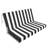 Outdoor Deep Seat Cushions For Patio Furniture, Waterproof Replacement Patio Chair Cushions, Double Seat Cushions With Black/White Stripe Design-157531834