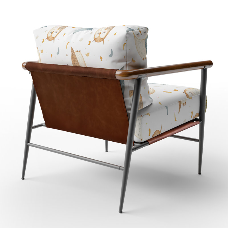 Fauteuil d'appoint Kids Woodland, Bras ronds bruns