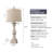 Analisia 27.5＂resin table lamp set with USB for bedroom,living room and study room