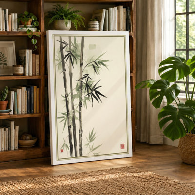 Bamboo in Silence Japandi - Wrapped Canvas