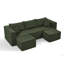 Space-saving Modular Sectionals, Premium Foam-green Modern Sofa For Home