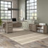 Bureau d'ordinateur hybride 72W x 30D avec rangement et classeur mobile