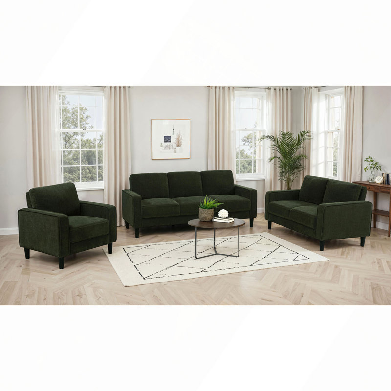 Ensemble de canapé 3 pièces Weld Matcha, Matcha Green