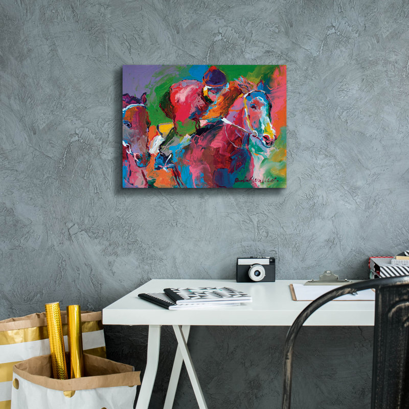 " Race 4 " by Richard Wallich, 12" H x 16" W x 0.75" D