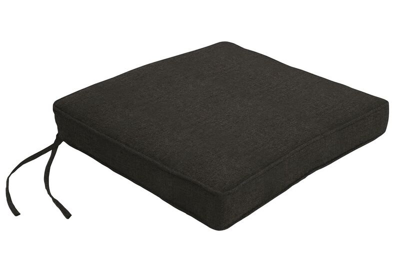 Coussin de chaise en sunbrella, Tissage uni Sunbrella® Spectrum carbone, H 2,5 po x l 21 po x P 19 po