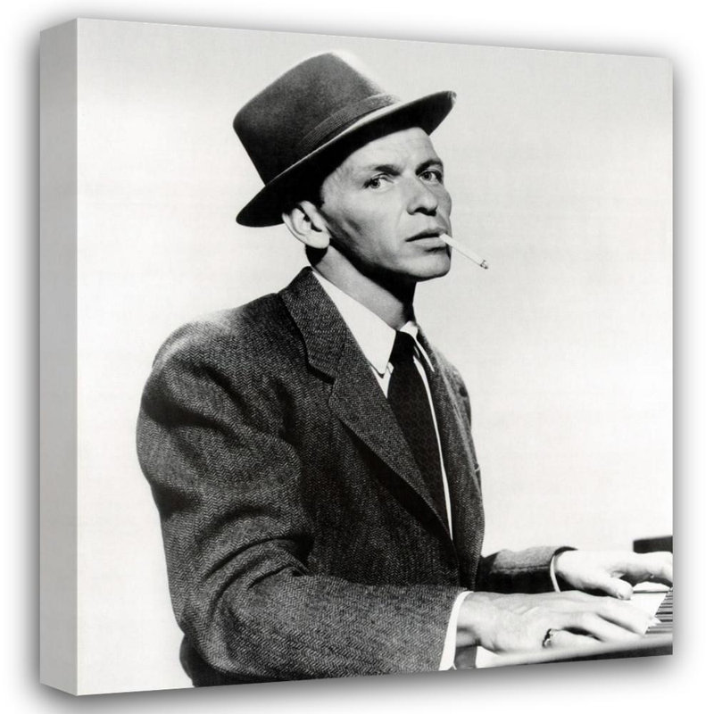 Frank Sinatra au piano, H 23 po x l 20 po