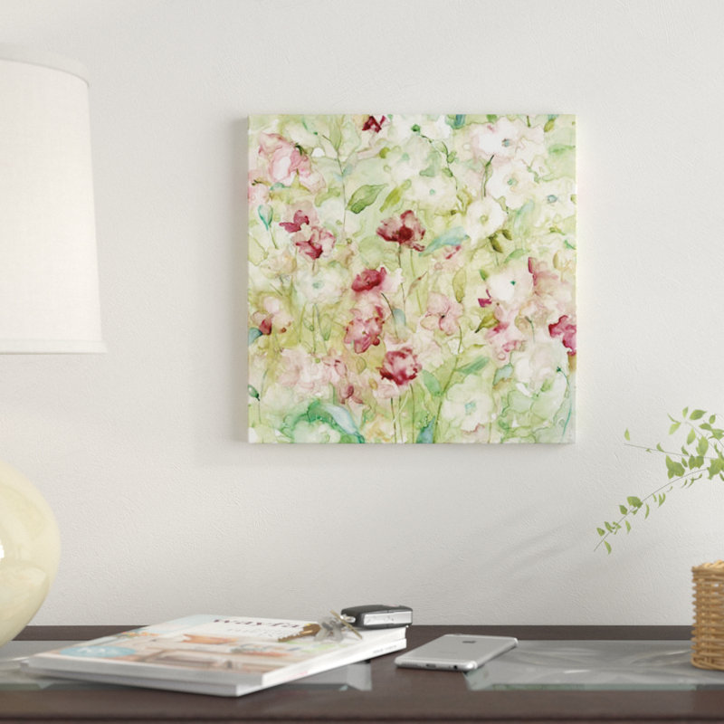 « jardin », impression sur toile, H 48 po x l 48 po x P 1,5 po, Toile tendue, Pas de tapis