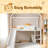 Metal House Bed With Slide, Twin Size Metal Loft Bed With Two-Sided Writable Wooden Board-186543870