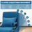 Convertible Sofa Bed Sleeper Chair, Single Person Chaise Lounge Couch W/ Pillow, Foldable Sofa Arm Chair W/ 6 Angles Adjustable Backrest, Folding Bed For Office Guest Room-1915139483
