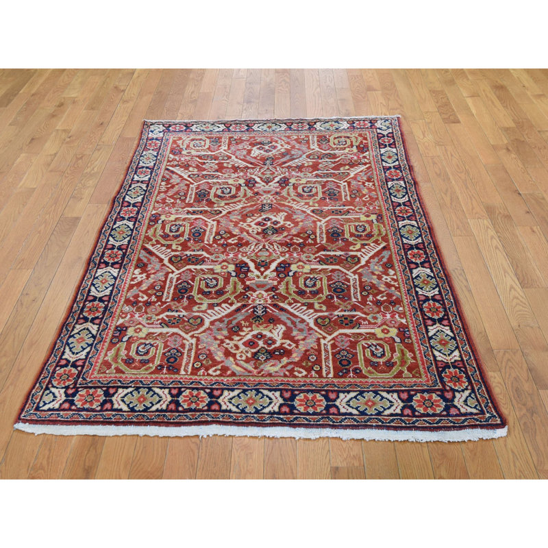 Tapis de zone one-of-kind-noué la rouge/brun 4 pi 1 po x 6 pi 7 po Annalaya