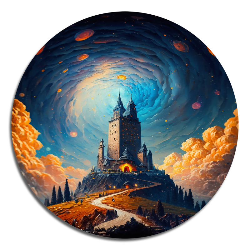 Château bleu mystique fantastique II, H 23 po x l 23 po x P 1 po
