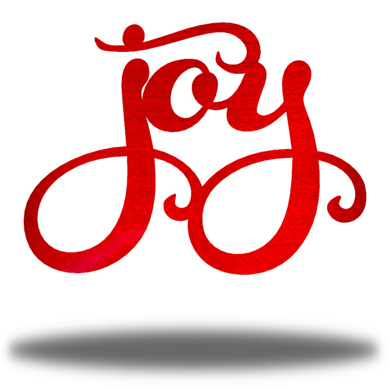 Décoration Erzhan Joy, Rouge, H 13 po x l 18 po x P 0,01 po
