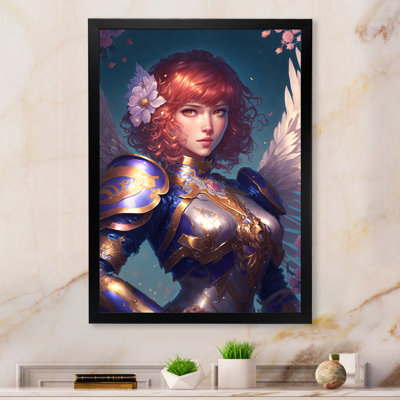 «Chaylee Blonde» Seiya avec ailes et armure III sur toile imprimée