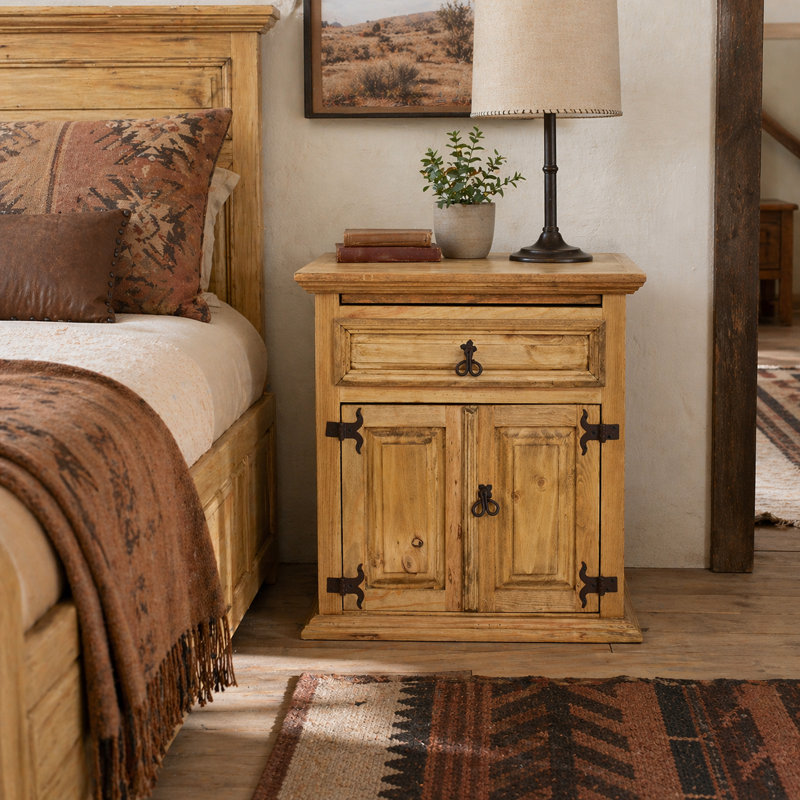 Table de chevet Honey Pine, Naturel