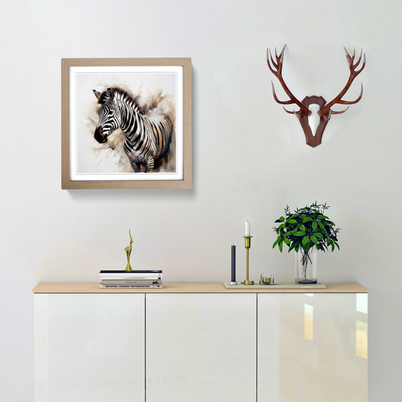 Single Picture Frame Print on Wood, Oak Framed