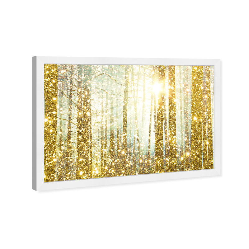 « Magical Forest » par Oliver Gal - impression d'art graphique, H 26 po x l 38 po, Cadre blanc