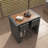 5-Pieces Outdoor Patio Wicker Bar Set