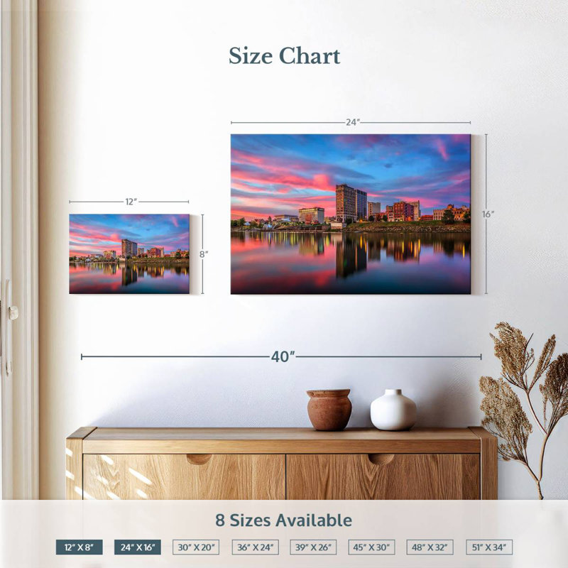 Nicci Charleston River Skyline, H 16 po x l 24 po